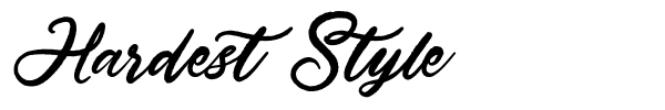 Hardest Style font preview